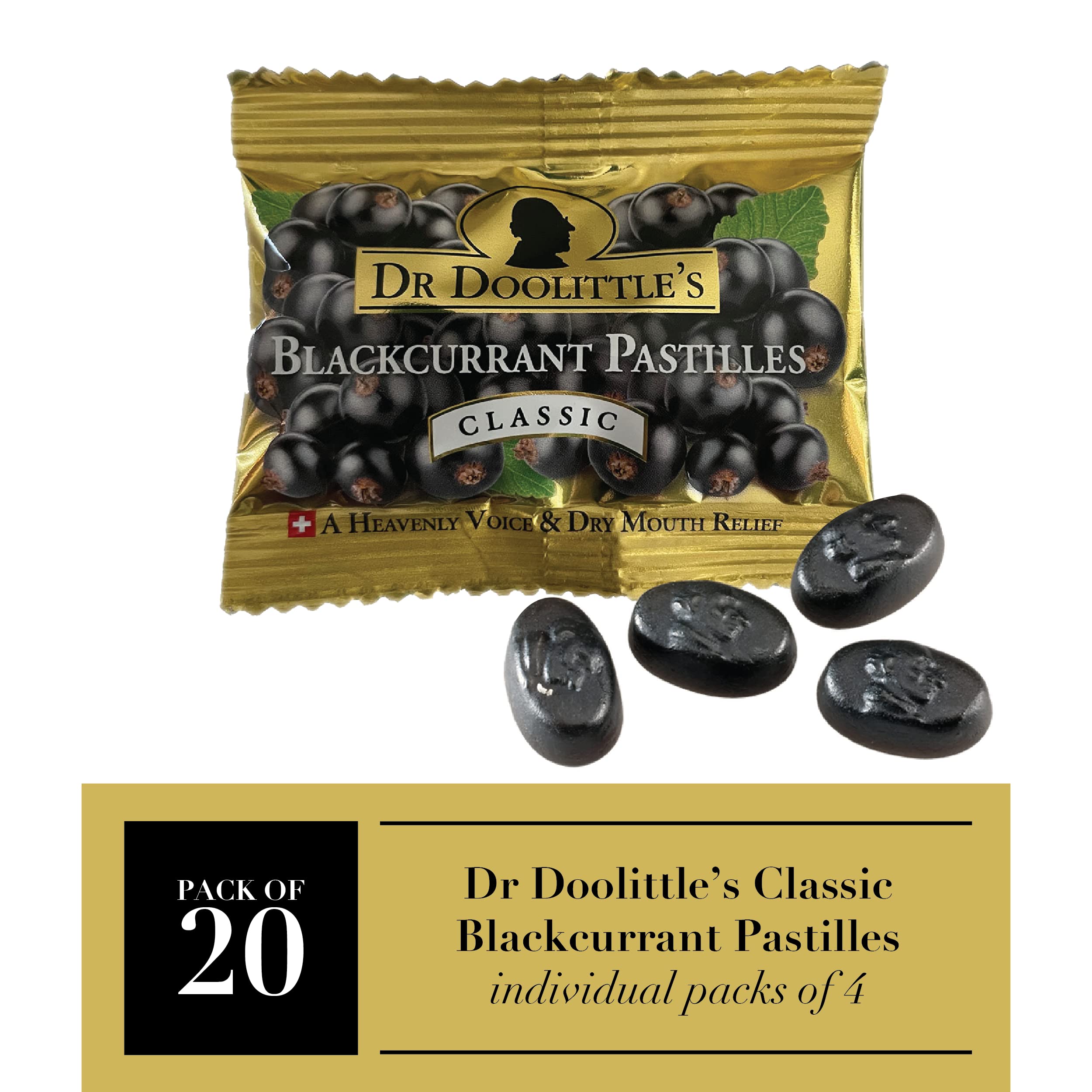 DOOLITTLE pastillas glicerina humectan boca para mayor comodidad.