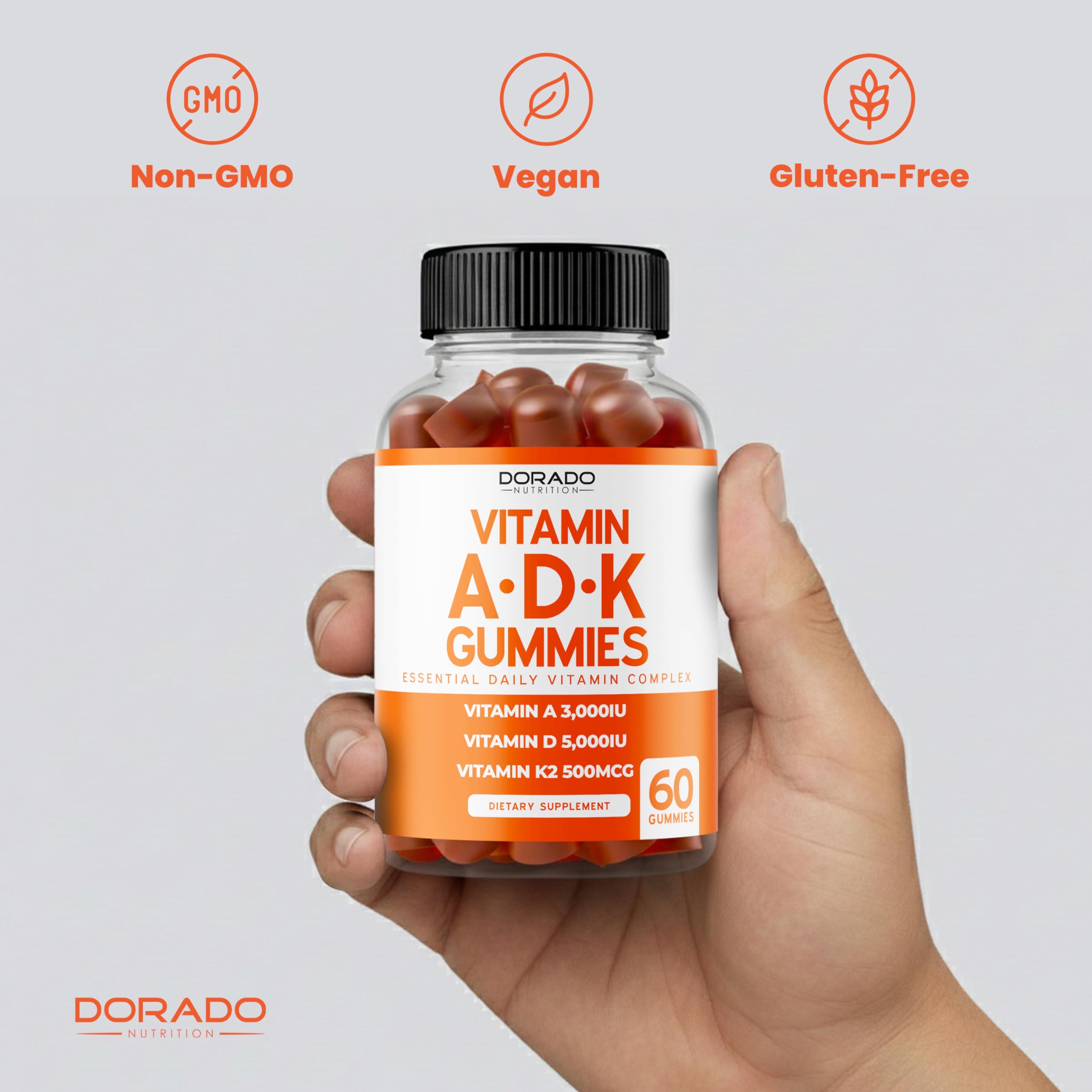 Frasco de ADK Gomitas con 60 porciones de Dorado Nutrition
