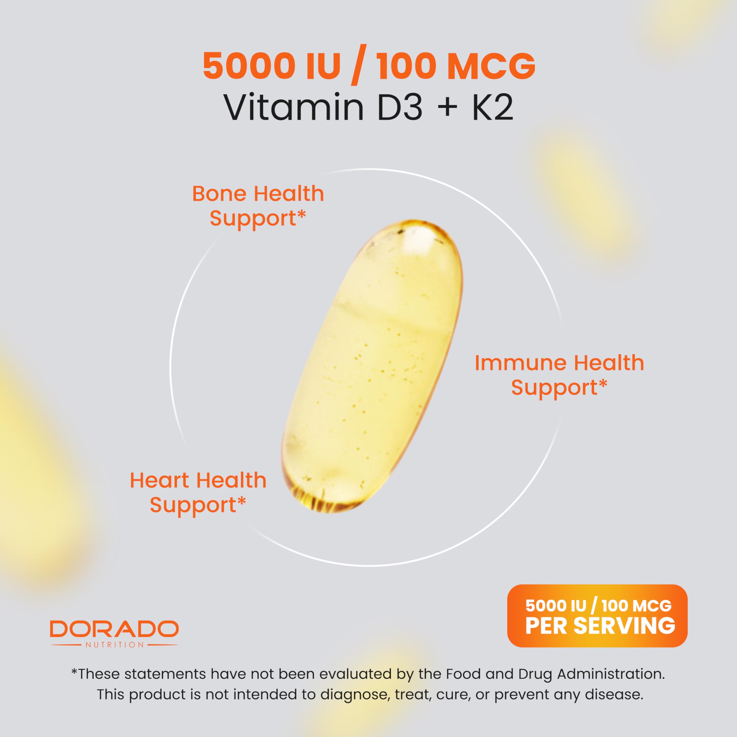 Capsulas suaves veganas Dorado Nutrition listas para uso diario.