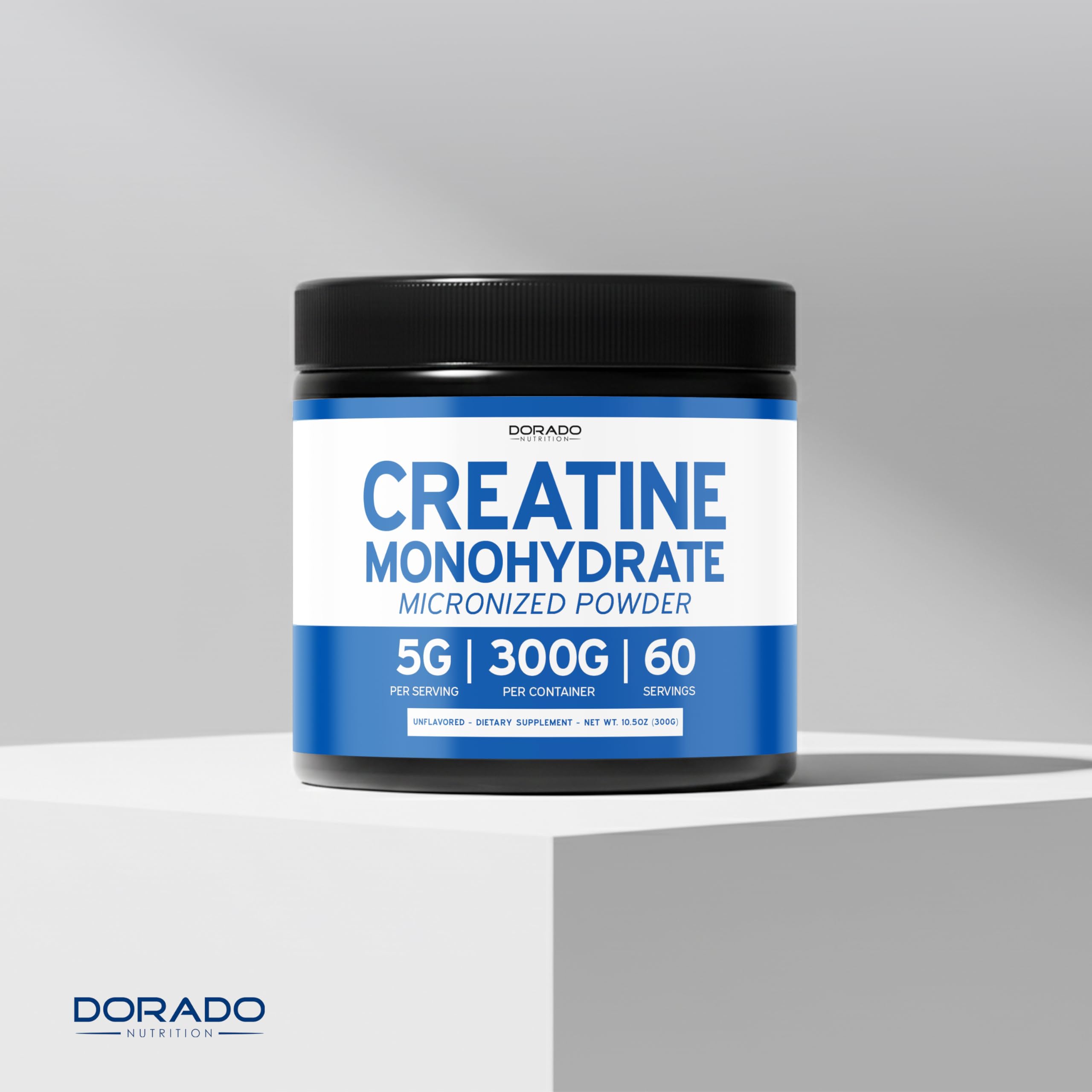 Textura micronizada de la Creatina Monohidrato de Dorado Nutrition, dosis compacta para sesiones intensas.