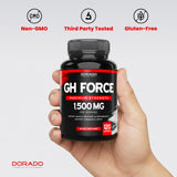 DORADO NUTRITION HGH: envase de 120 cápsulas para uso diario.