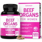 DORADO NUTRITION Hígado de vaca para mujer, apoyo a la energía diaria.
