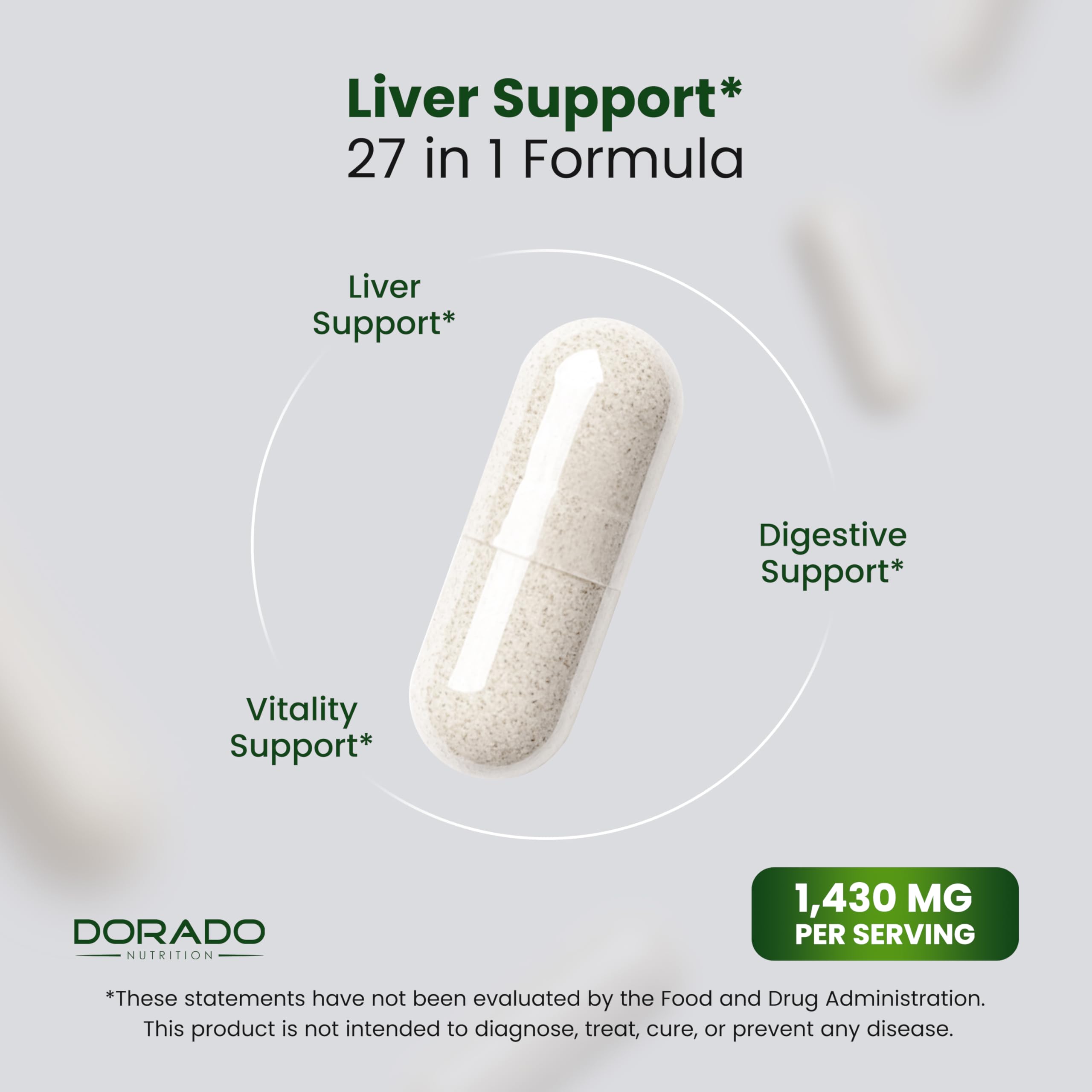 Dorado Nutrition Liver Cleanse: raíz de diente de león para apoyar procesos naturales.
