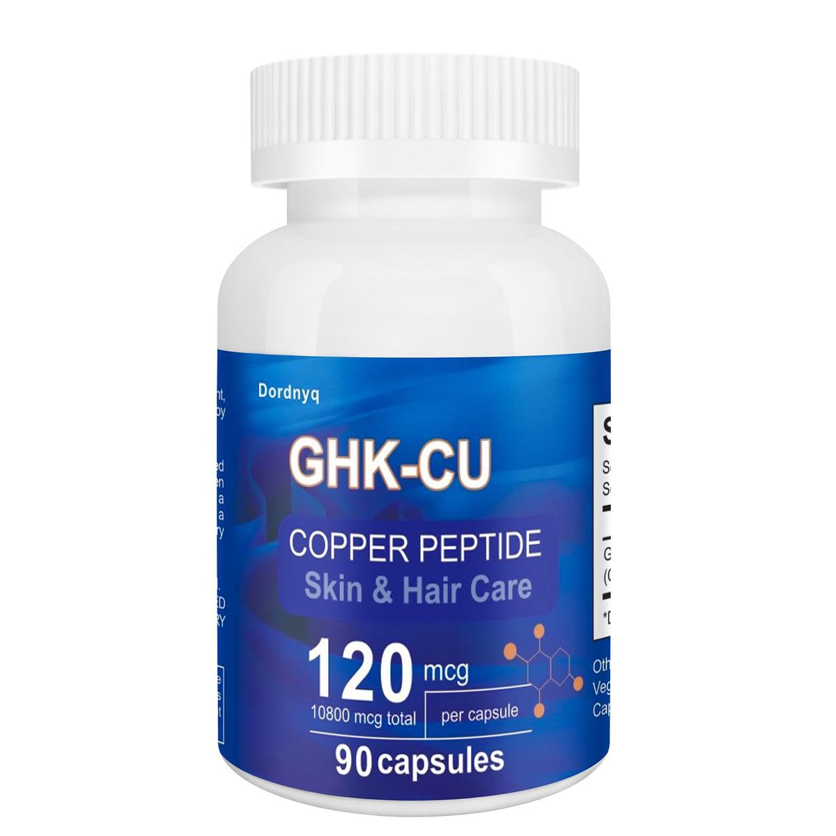 Cápsulas Dordnyq GHK-Cu para piel radiante y cabello más densos