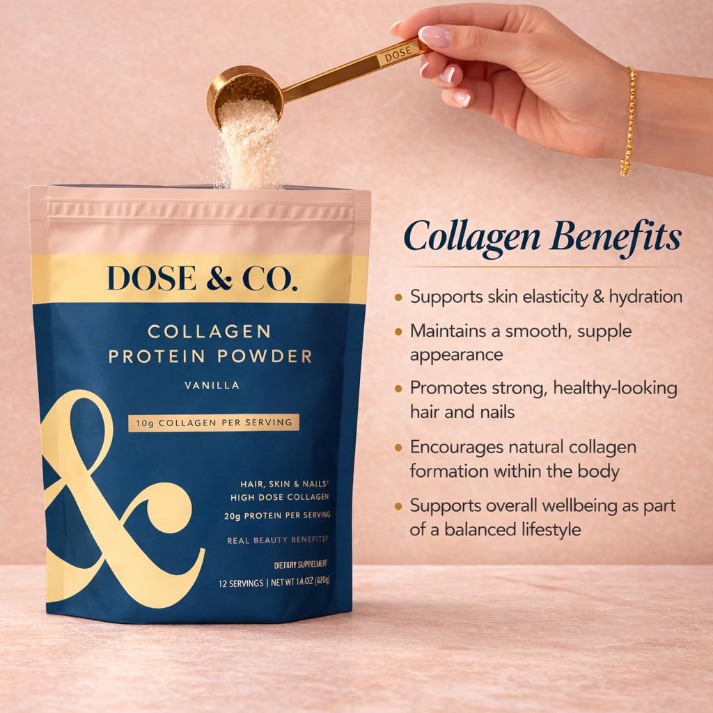 DOSE & CO Colágeno vainilla en café, sabor suave