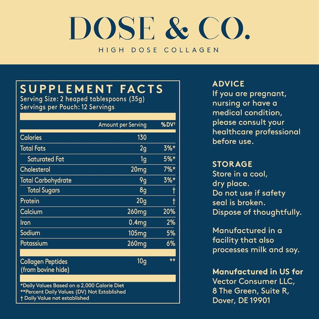 DOSE & CO Colágeno vainilla rutina diaria de autocuidado
