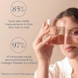 DOSE & CO. Frasco de 9.6 oz para almacenamiento práctico y porciones.