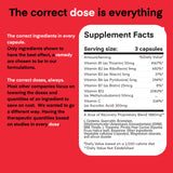 Dose Remedy Recovery, etiqueta con quercetina, destaca ingrediente clave para la salud diaria.