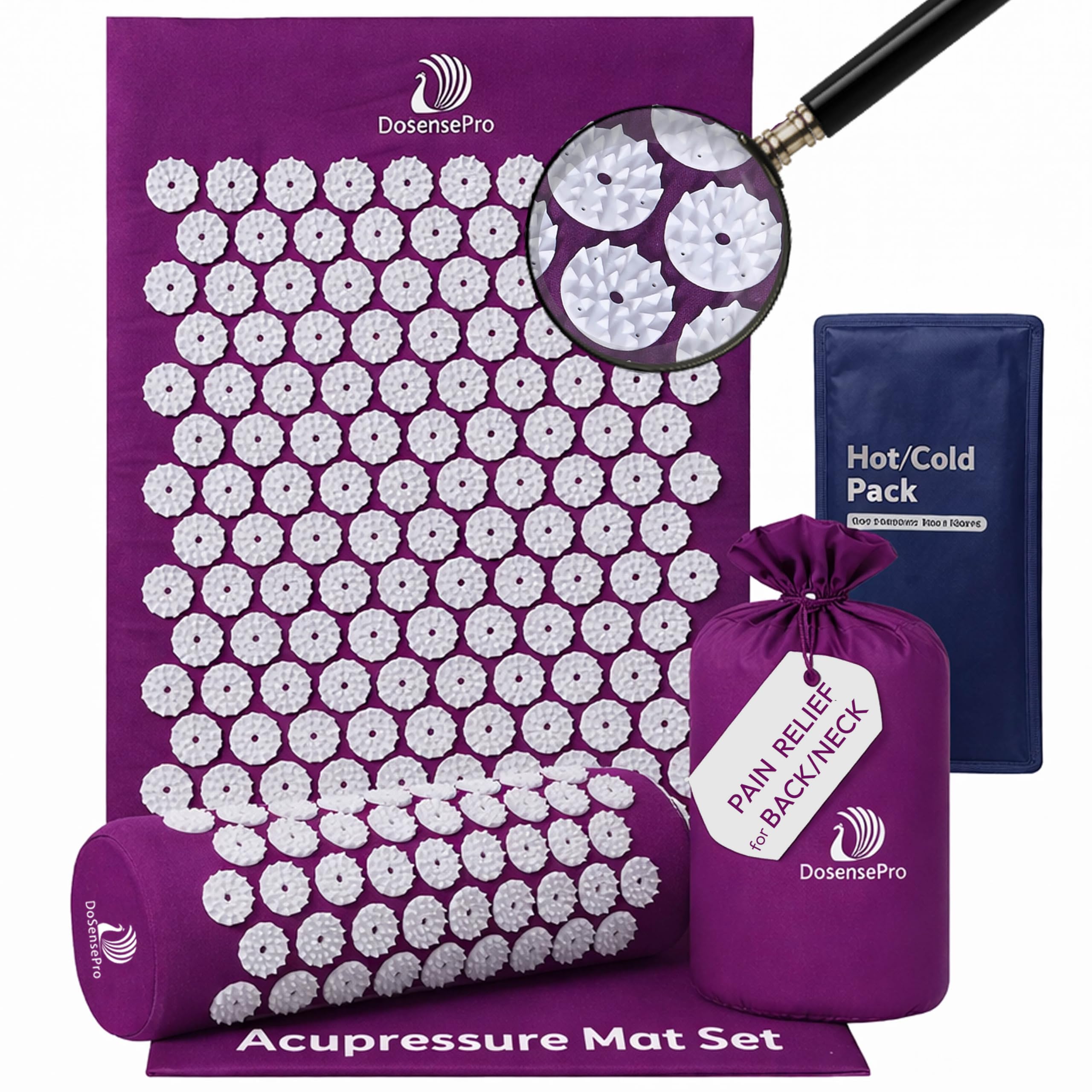 DoSensePro alfombra acupresión 29 para relajar espalda y cuello
