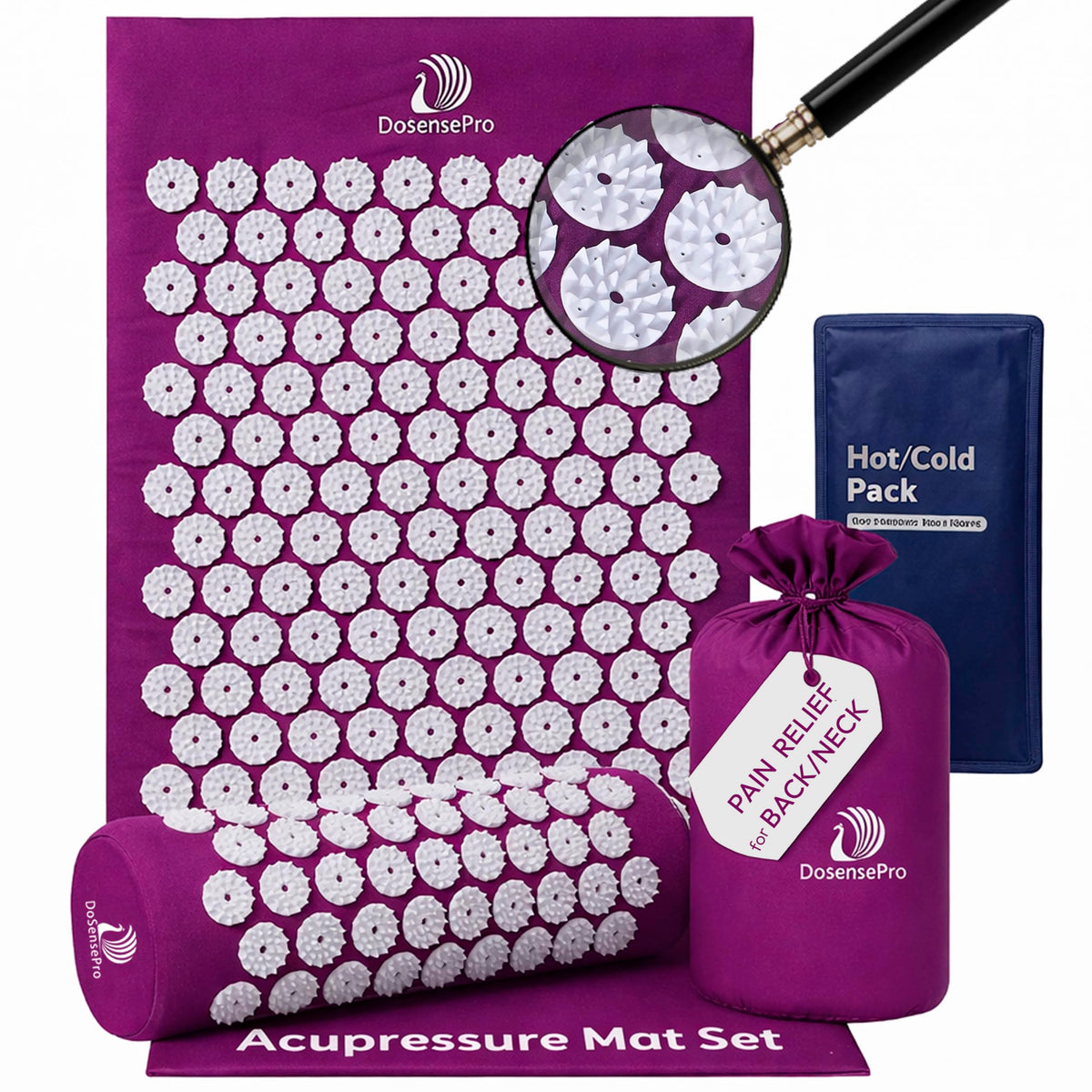 DoSensePro alfombra acupresión 29 para relajar espalda y cuello