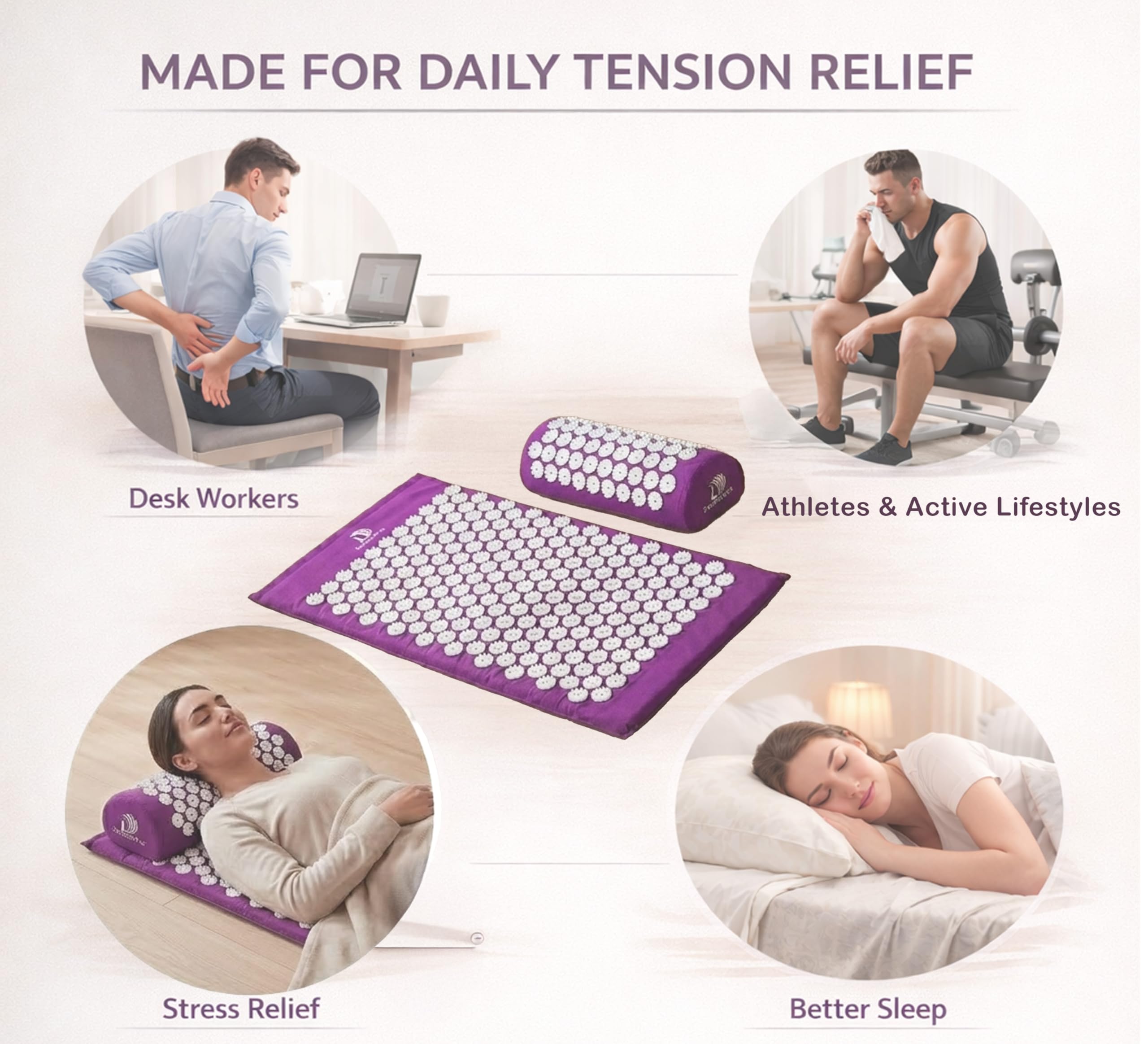 DoSensePro almohada acupresión cuello alivio de tensión