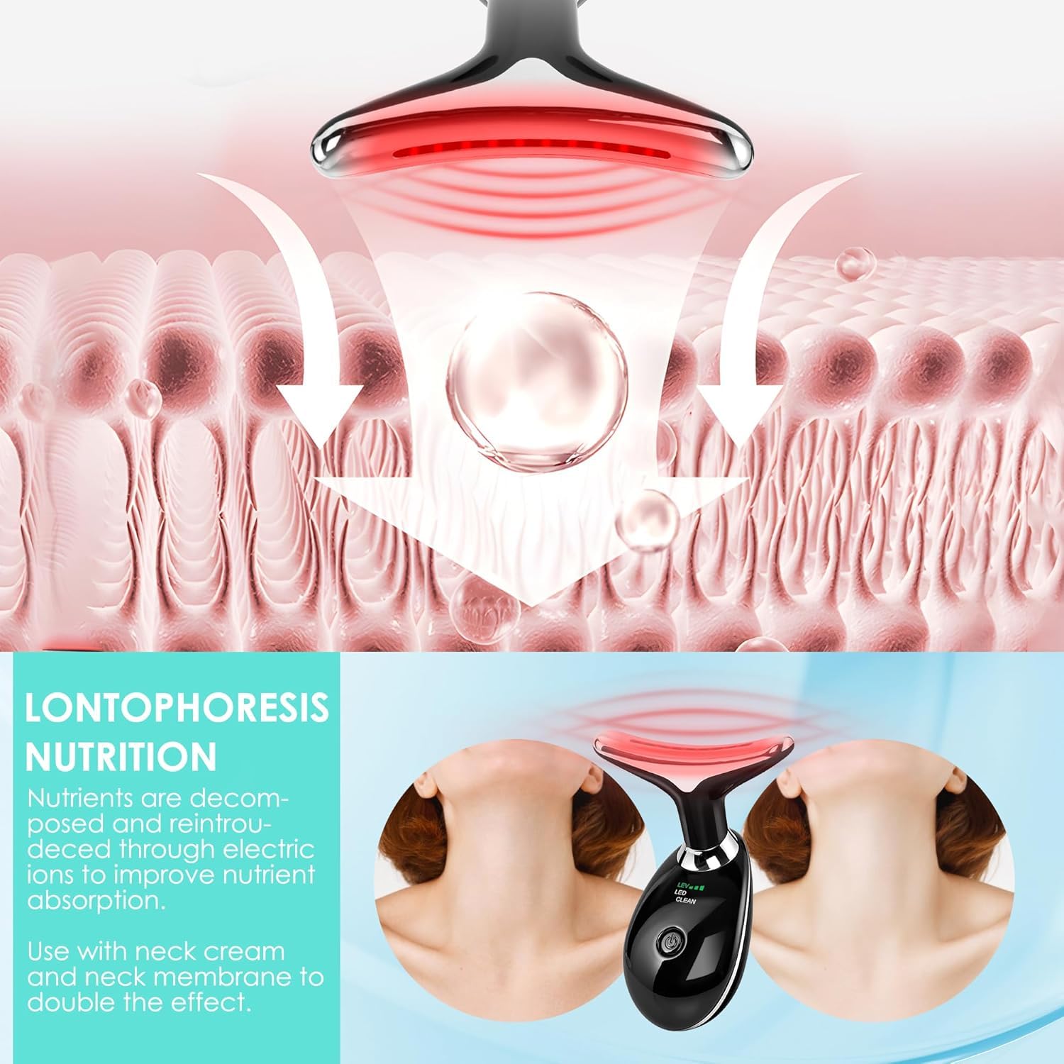 Doset masajeador facial con siete colores ofrece ajuste personalizado