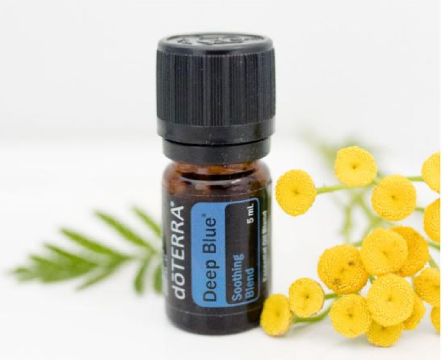doTERRA Deep Blue: etiqueta clara del frasco
