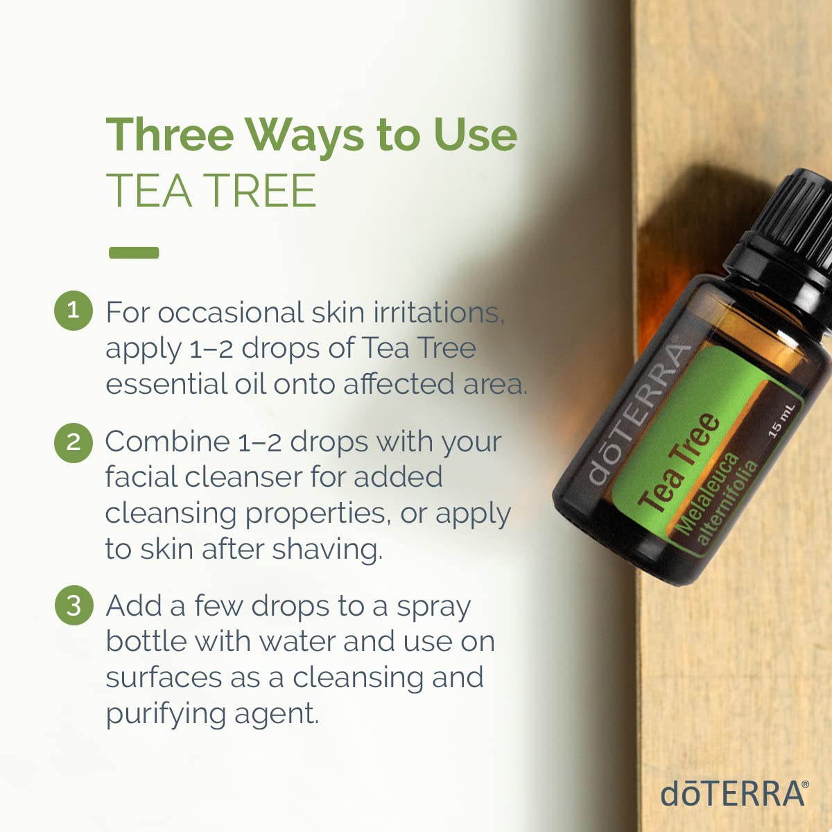 doTERRA Melaleuca: gotero para aplicar gotas en áreas puntuales.