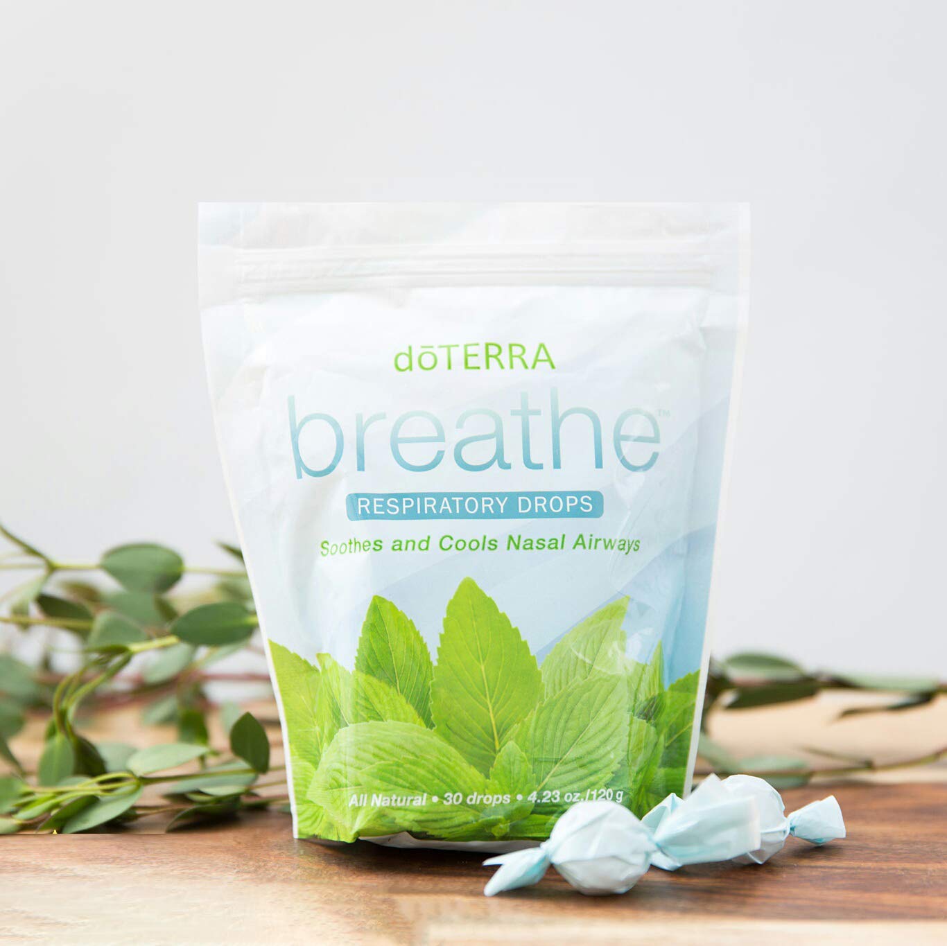 doTERRA Breathe: etiqueta destacada con aroma suave para sensación calmante