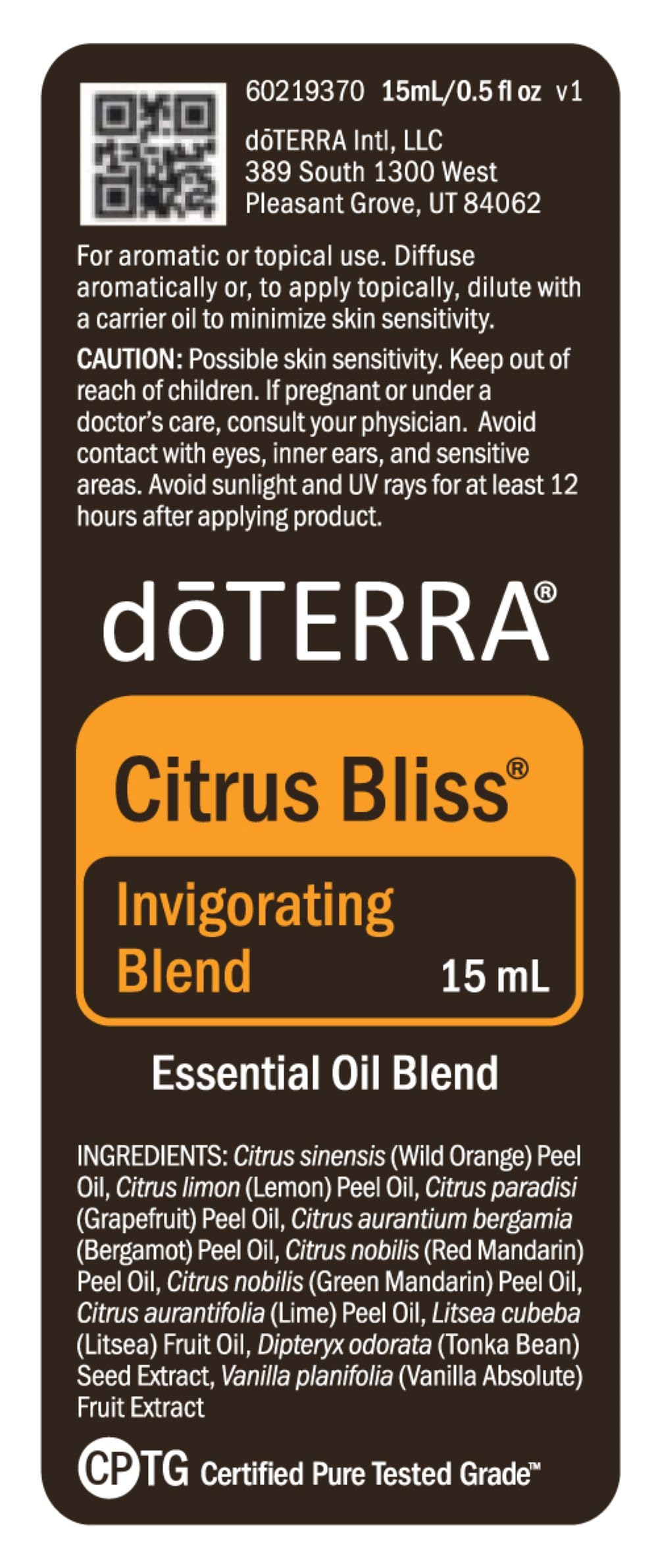 doTERRA Citrus Bliss, aroma cítrico en spray para purificar el ambiente