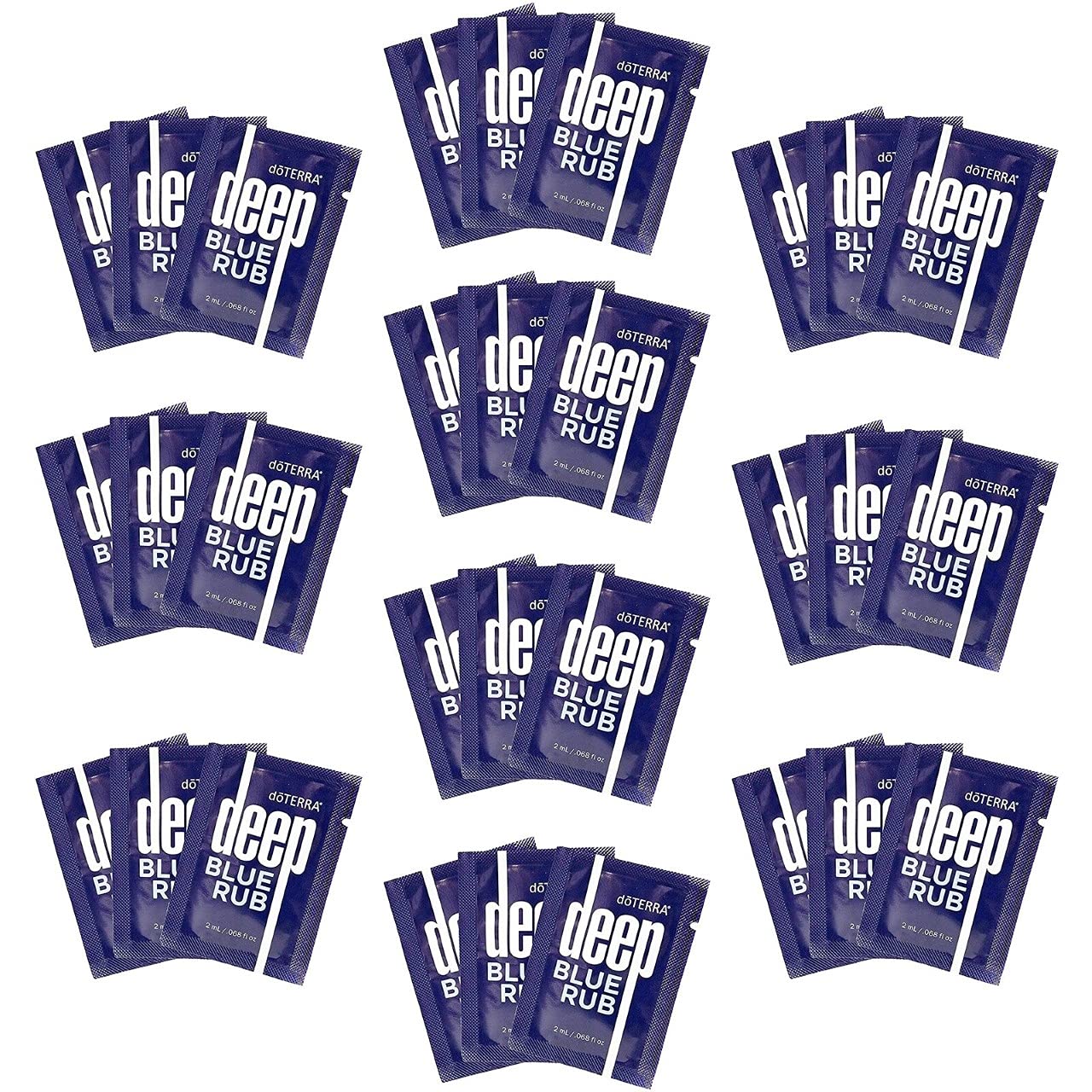 doTERRA Deep Blue ungüento 2 ml en muestra para alivio muscular localizado.