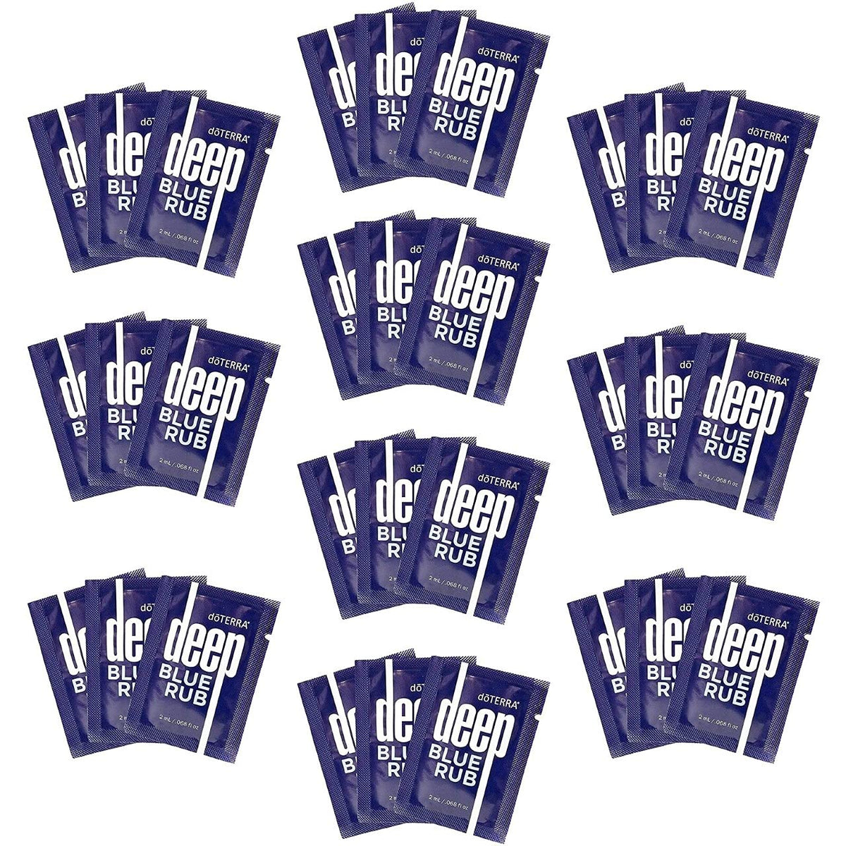doTERRA Deep Blue ungüento 2 ml en muestra para alivio muscular localizado.