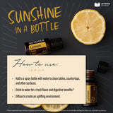 doTERRA limón difusor aromático, difunde aroma cítrico para purificar el ambiente.