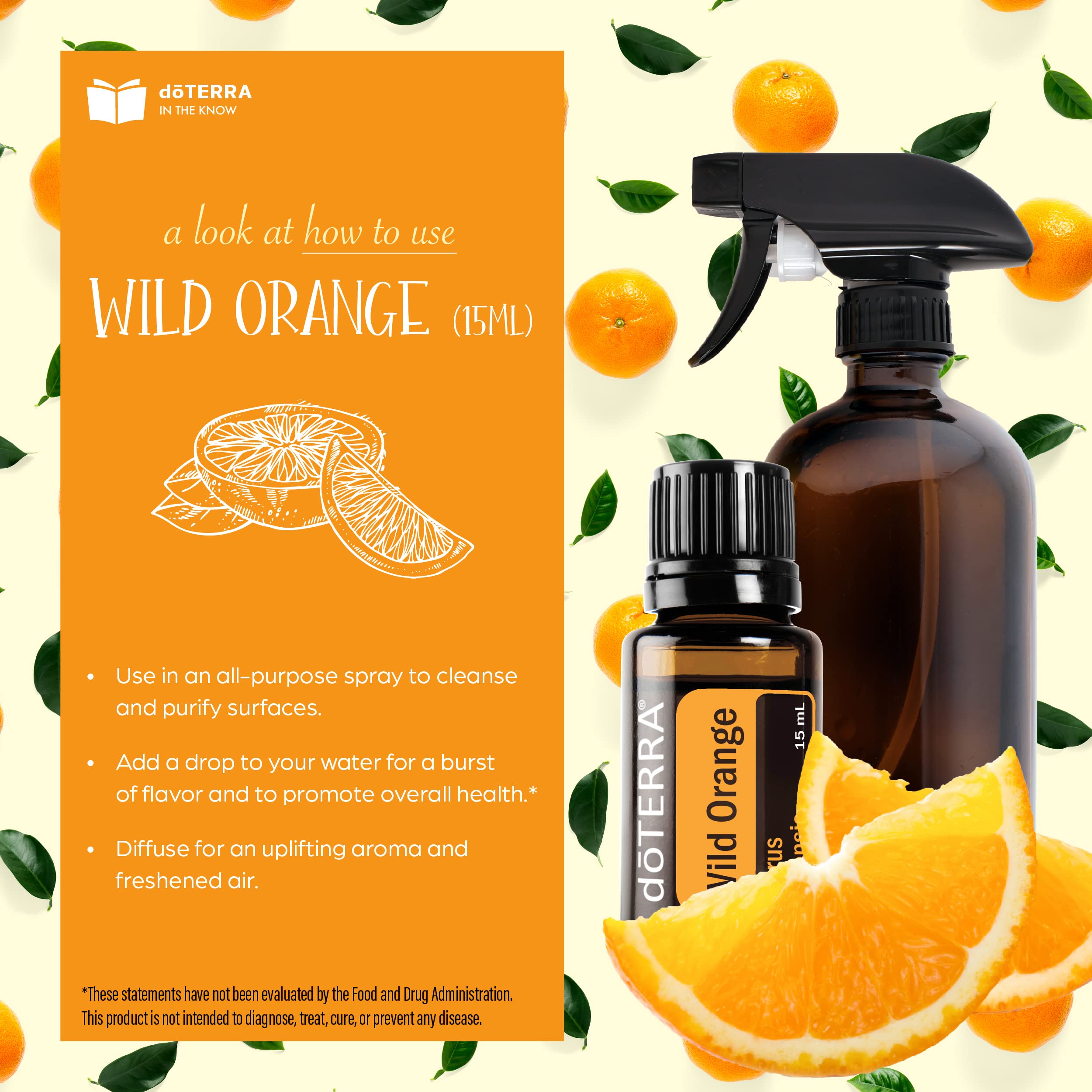 doTERRA Naranja Salvaje cocina, aroma cítrico para difuminar en el ambiente.