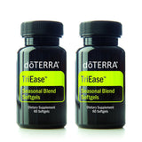 doTERRA TriEase: cápsulas blandas para apoyar la respiración clara y el bienestar estacional.