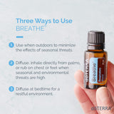 doTERRA Breathe aplicación en el pecho para sensación refrescante durante el día