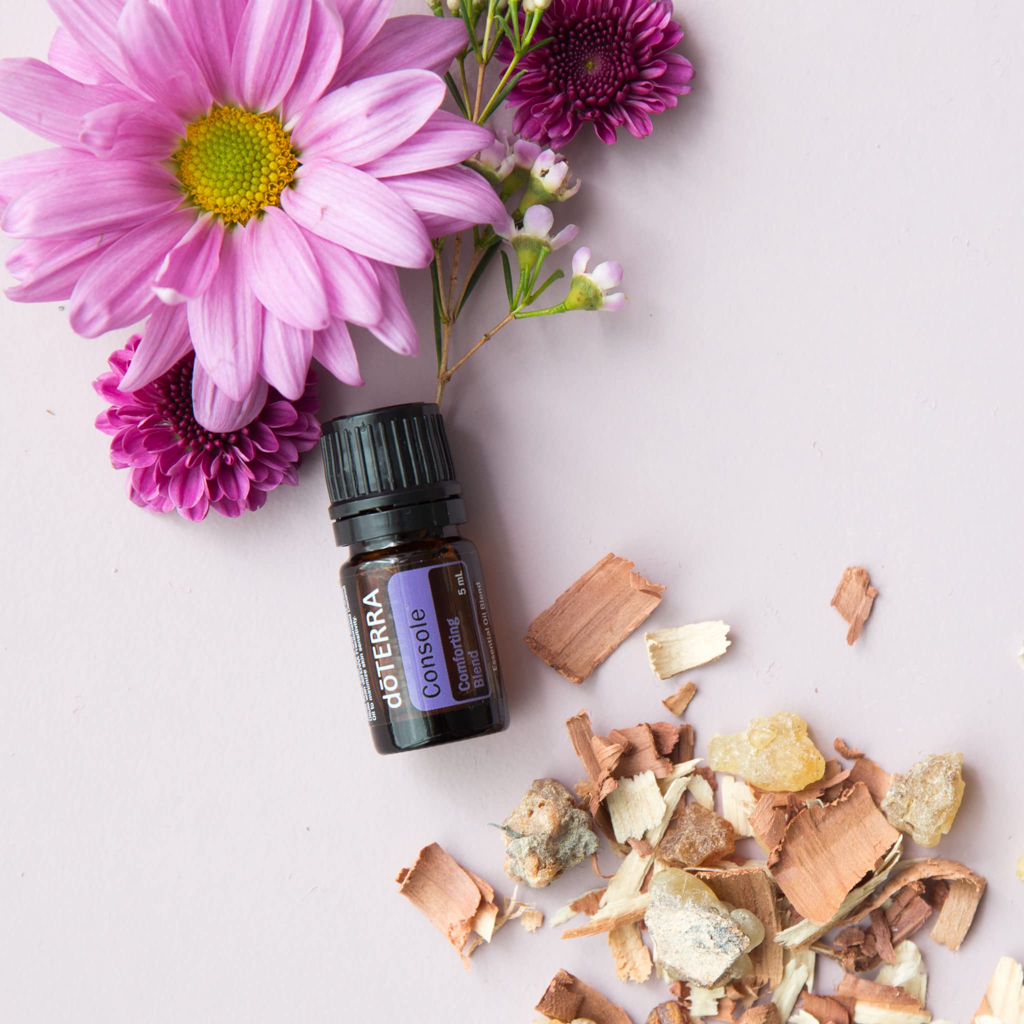 doTERRA Console: botella ámbar para inhalación profunda y calma.