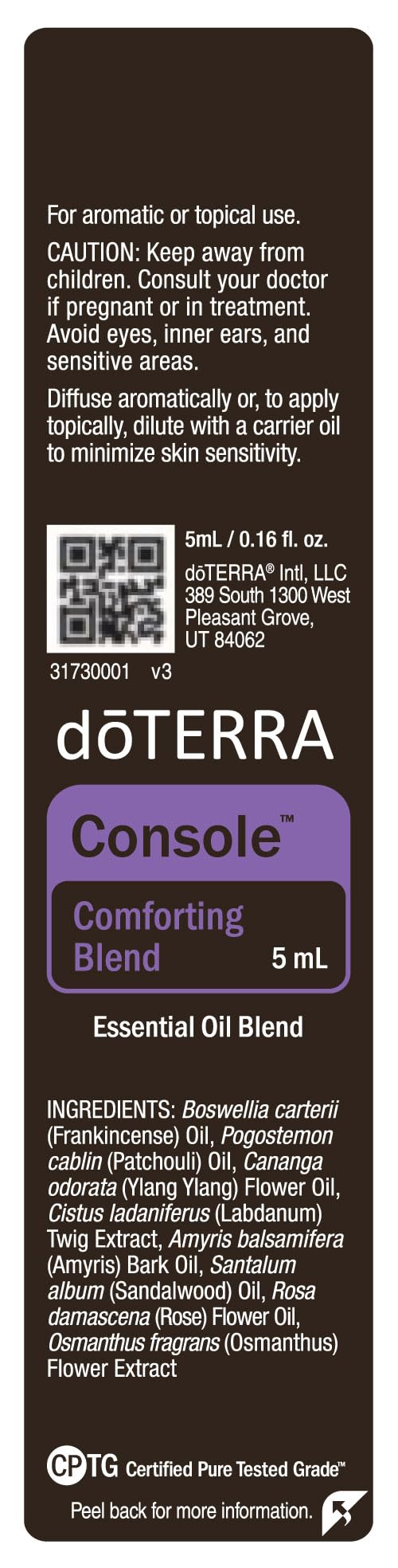 doTERRA Console: ritual nocturno de confort emocional.