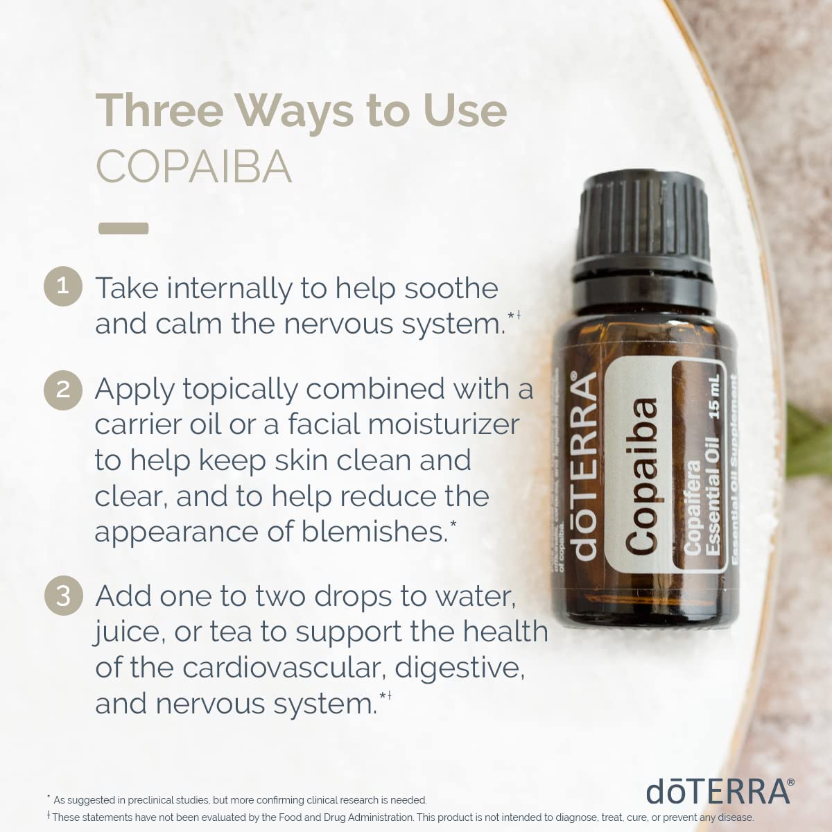 doTERRA Copaiba: gotero para dosis precisas en rituales diarios