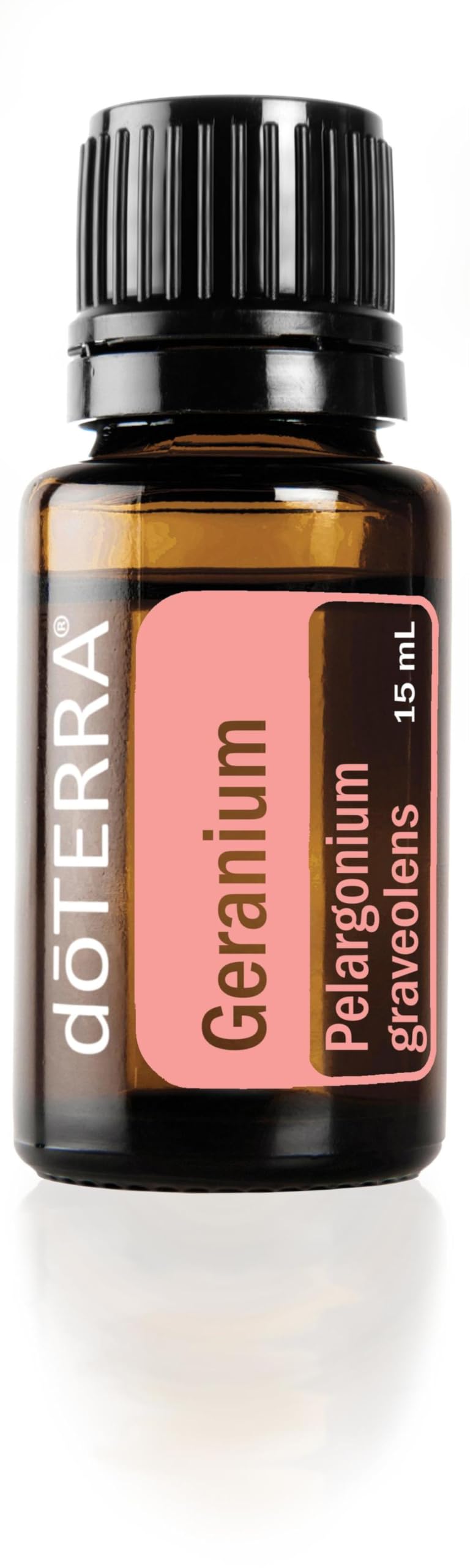 doTERRA Geranium: frasco de aceite esencial de 15 ml para piel clara.