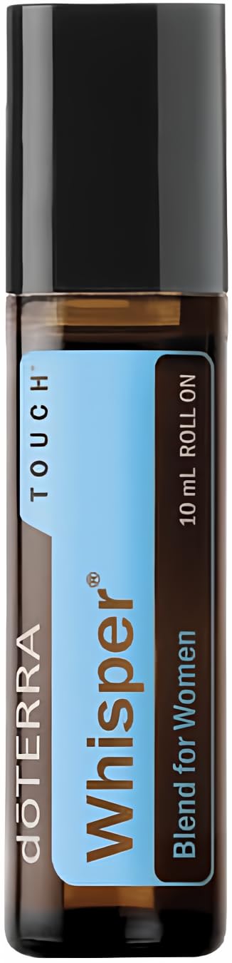 doTERRA Whisper Touch Aceite: frasco elegante, aroma cálido y personal para uso diario.