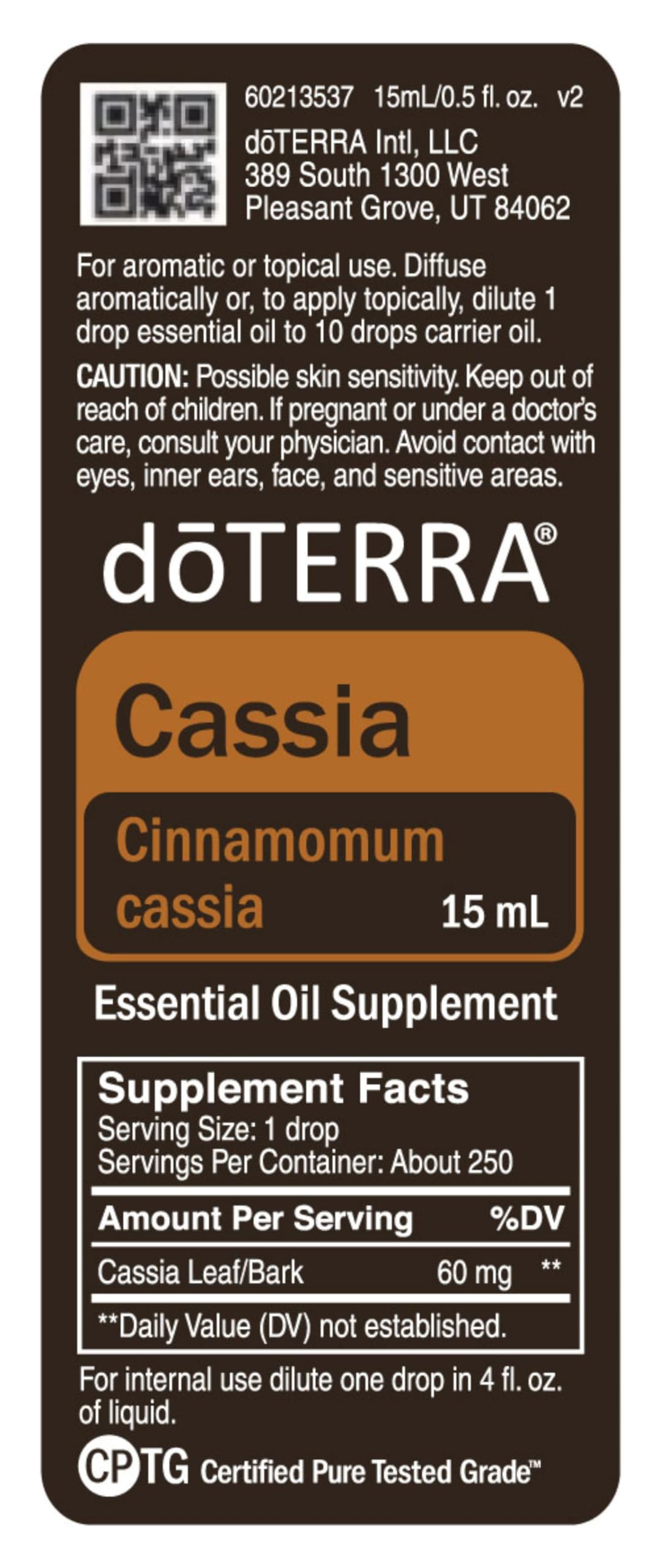 DoTERRA Cassia: cuidado de la piel cuando se diluye correctamente.