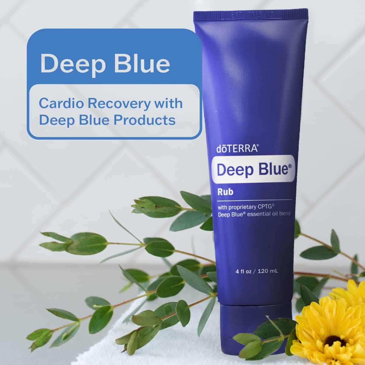 doTERRA Deep Blue Rub aroma suave para ritual de relajación nocturna.