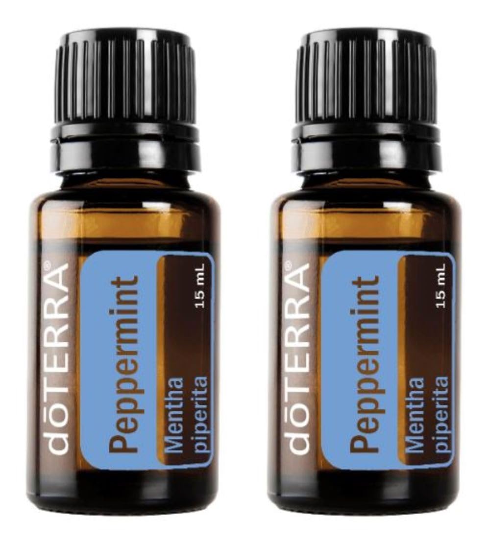 doTERRA Aceite esencial de menta, botella de 15 ml, aroma refrescante para tu rutina.