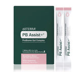 PB Assist+ ProBiome de doTERRA, sachet sabor fresa-melón para apoyo digestivo diario.