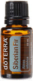 doTERRA Aceite esencial de abeto siberiano botella: aroma calmante para relajación diaria.