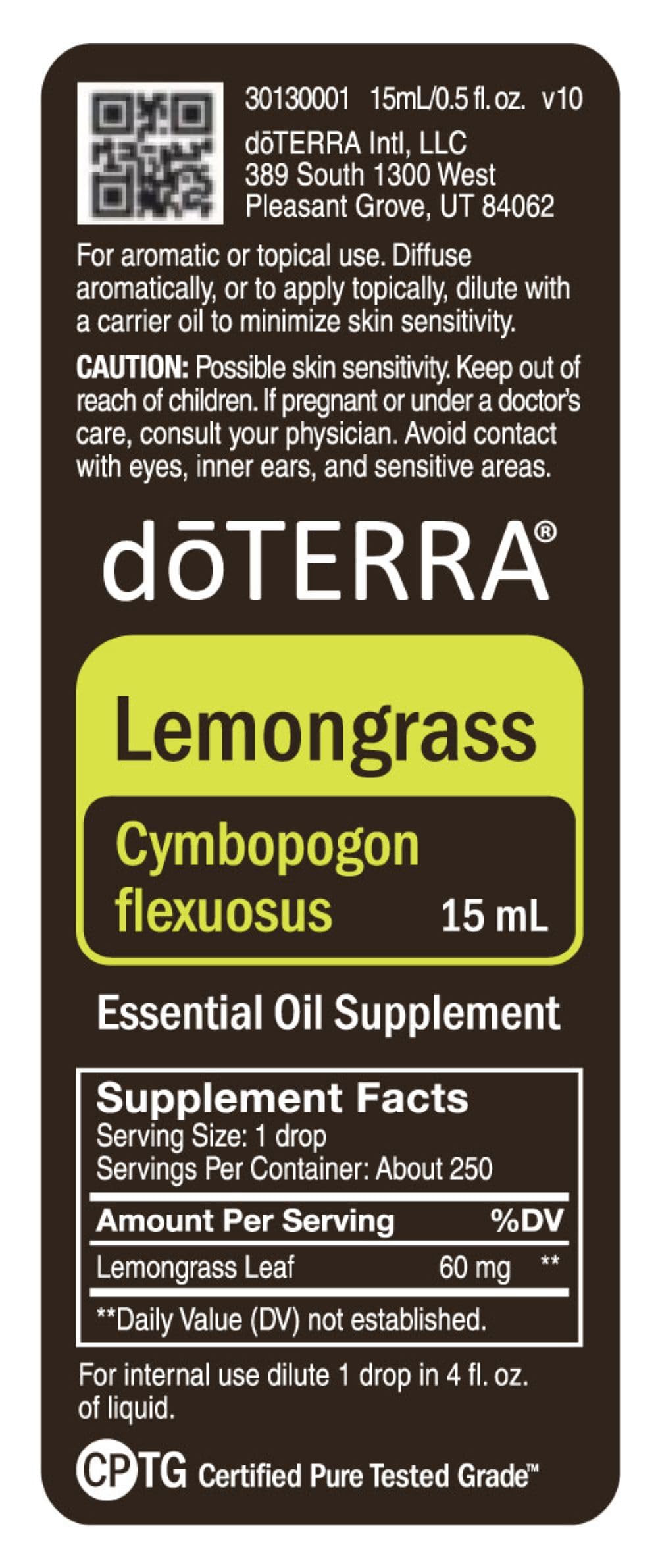doTERRA citronela aceite esencial, mezcla con crema para spa casero y relajante.