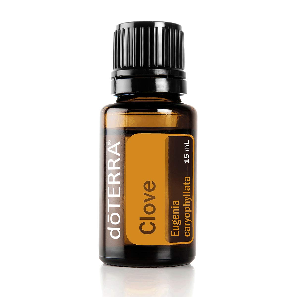 doTERRA clavo, botella de aceite, aporta aroma cálido y ayuda a la higiene bucal.