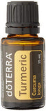 doTERRA cúrcuma aceite esencial en frasco para bienestar diario.