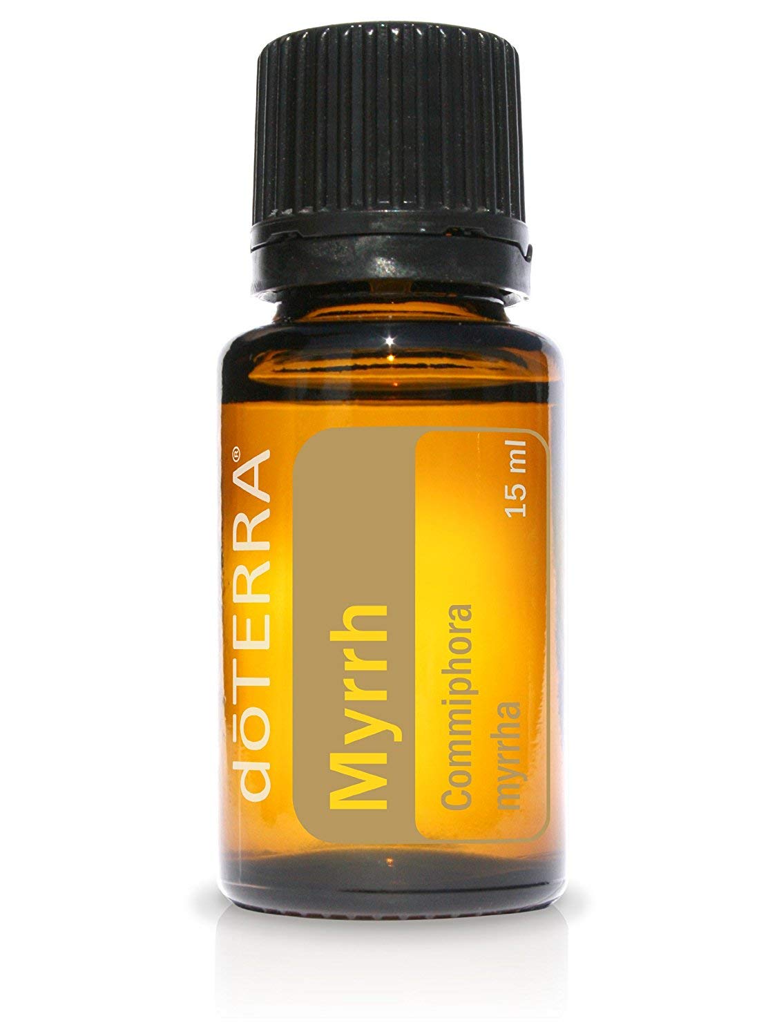 doTERRA Mirra aceite esencial 15 ml, botella para limpieza bucal natural y refrescante.