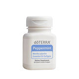 doTERRA Peppermint Softgels, cápsulas para aliviar malestar estomacal tras comidas.