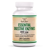 Botella de Double Wood Enzimas Digestivas 800 mg, para apoyo general de la digestión.