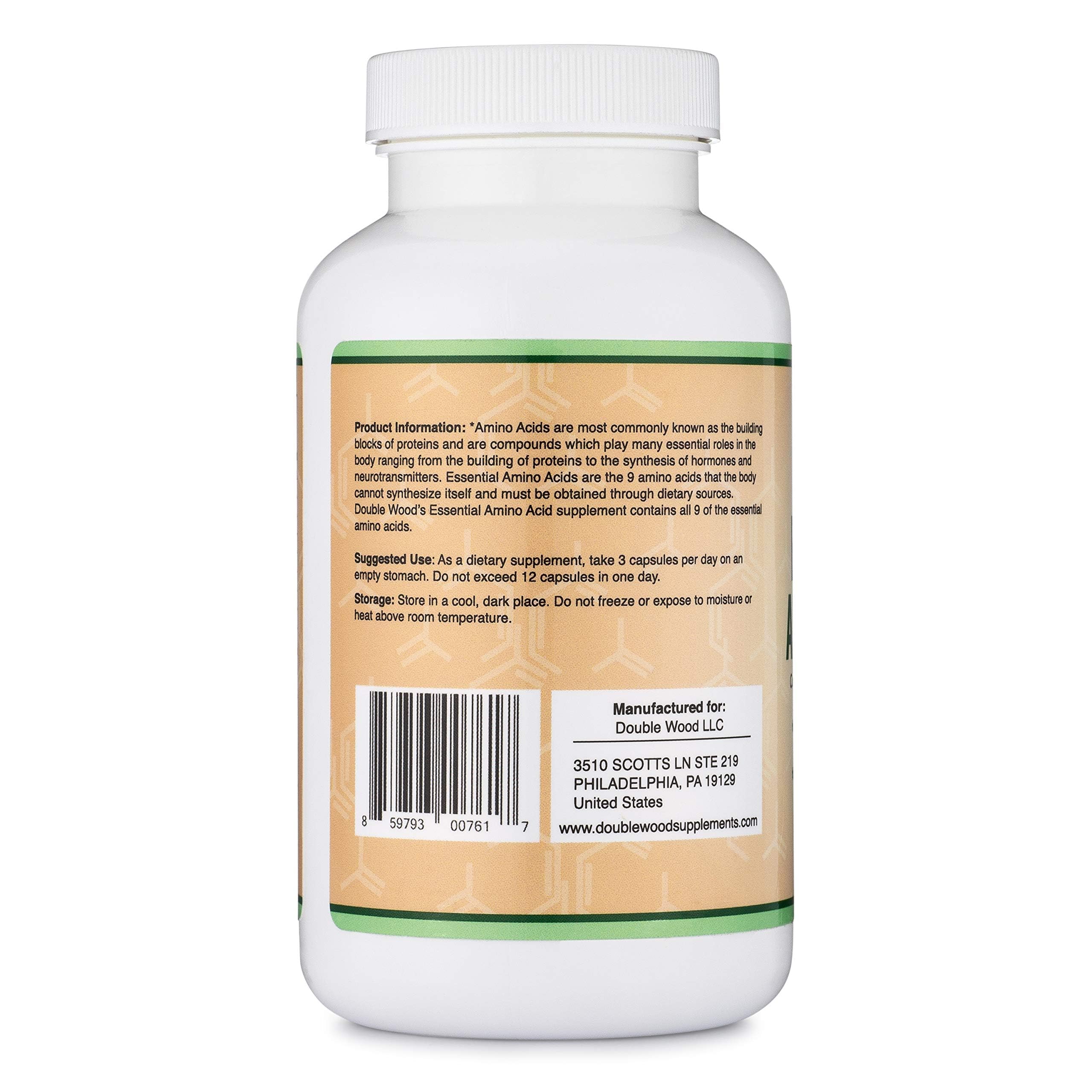Double Wood envase de 225 cápsulas sin gluten para suplementación diaria.