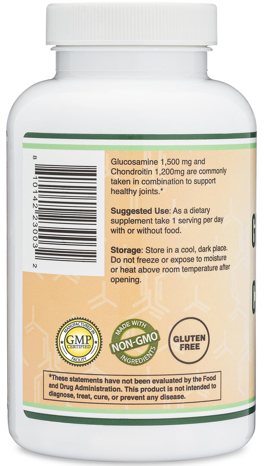 Double Wood Glucosamina Condroitina: dosis diaria recomendada para apoyar la movilidad cotidiana.