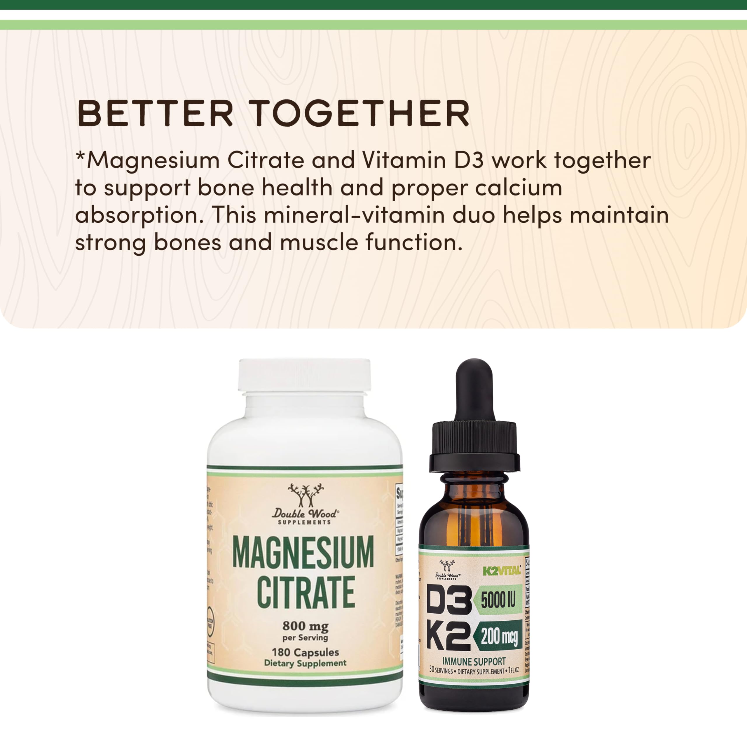 Dosis diaria de Double Wood Magnesium Citrate para regular el tránsito
