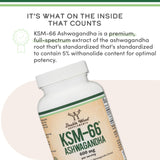 Envase orgánico de Double Wood Ashwagandha, libre de gluten