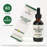 Double Wood Mullein Leaf Drops: frasco de 60 porciones para dos meses.