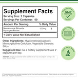Nicotinamide Riboside de Double Wood, cápsulas, beneficios potenciales para la función celular
