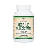 Double Wood Ox Bile - etiqueta indica ácido cólico al 45% para mayor claridad