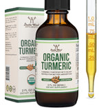 Double Wood Turmeric Drops: botella para uso diario y posible apoyo a articulaciones.
